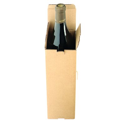 Verzenddoos fles IEZZY karton bruin 90x90x360mm