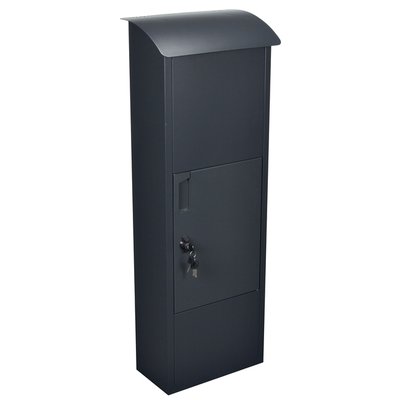Pakketbrievenbus Helsinki 390x240x1053mm zwart