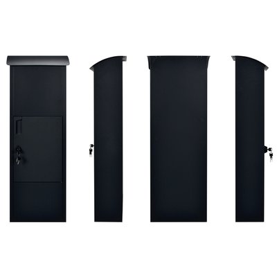 Pakketbrievenbus Helsinki 390x240x1053mm zwart