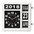 Horloge murale Perel analogique 310x310mm version néerlandaise blanc