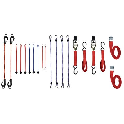 Spanbanden en spanelastiekenset Toolland 20 stuks