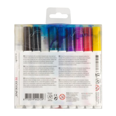 Brushpen Talens Ecoline set à 10 stuks handlettering