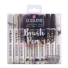 Brushpen Talens Ecoline set à 10 stuks grijs foto