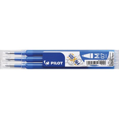 Rollerpenvulling Pilot friXion medium hemelsblauw set à 3 stuks
