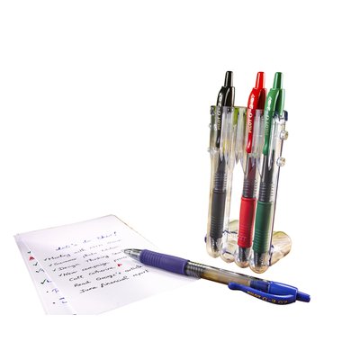 Gelschrijver Pilot clicker medium basis assorti Set2Go à 4 stuks
