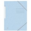 Elastomap Oxford Top File+ A4 3 kleppen 390gr pastel blauw foto