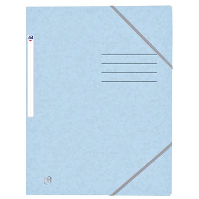 Elastomap Oxford Top File+ A4 3 kleppen 390gr pastel blauw