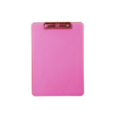 Klembord MAUL A4 staand transparant PS neon roze