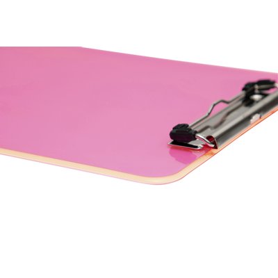 Klembord MAUL A4 staand transparant PS neon roze