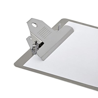 Porte-bloc MAUL A4 portrait pince plaque inox