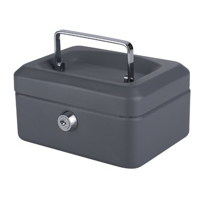 Caisse à monnaie Quantore 150x115x80mm gris