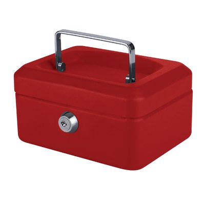 Geldkist Quantore 150x115x80mm rood