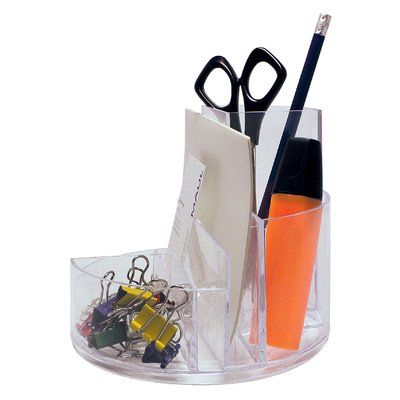 Organiseur MAULrundbox 7 compartiments Ø140x125mm transparent