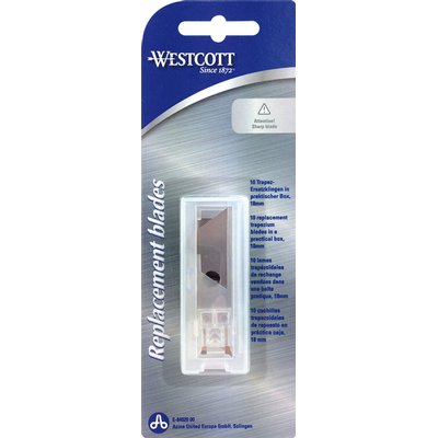 Reservemessen Westcott 18mm voor E-84019 10 stuks