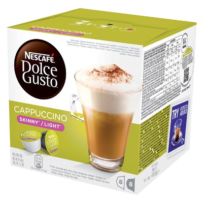 Cappuccino Light Dolce Gusto 16 capsules pour 8 tasses