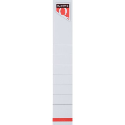 Etiquette dorsale Quantore Small 30x190mm à insérer blanc 10 pièces