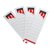 Rug-insteekkaart Quantore breed 56x190mm wit 10 stuks