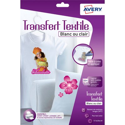 T-shirt transfer Avery C9405-8 A4 8 vel