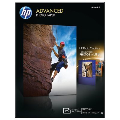 Inkjetpapier HP Q8696A 13x18cm photo glossy 250gr 25 vel