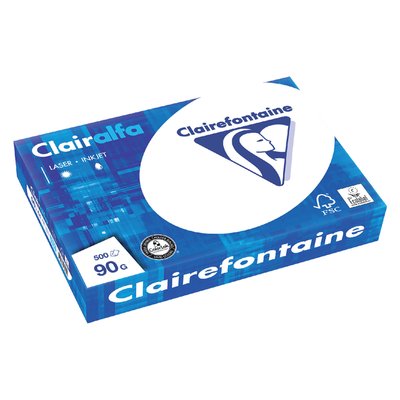 Kopieerpapier Clairefontaine Clairalfa A4 90gr wit 500 vel