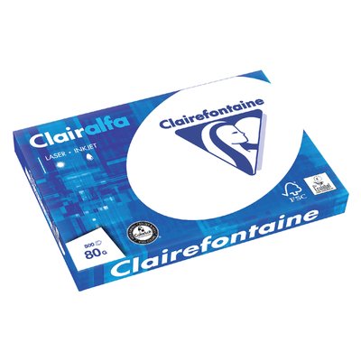 Kopieerpapier Clairefontaine Clairalfa A3 80gr wit 500 vel