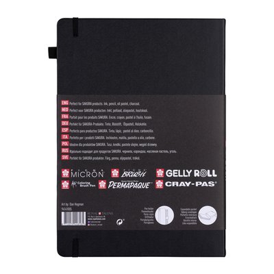 Schetsboek Sakura 80 zwarte vellen 140gr 210x297mm zwart