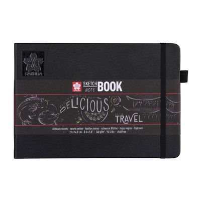 Carnet de croquis Sakura 210x148mm 140g 80 feuilles noires