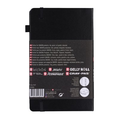 Schetsboek Sakura 80 zwarte vellen 140gr 130x210mm zwart