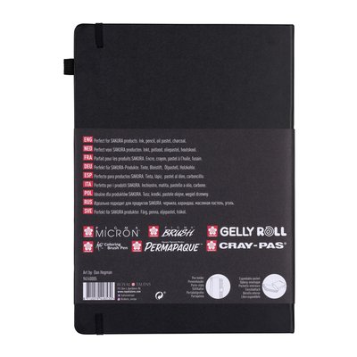 Schetsboek Sakura 80 witte vellen 140gr 210x297mm zwart