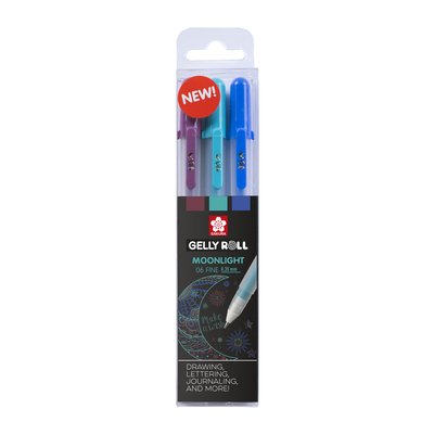 Roller Gel Sakura Gelly Roll Moonlight 06 Galaxy set 3 couleurs