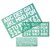 Gabarits lettres Linex majuscules/minuscules/chiffres set 3 pièces