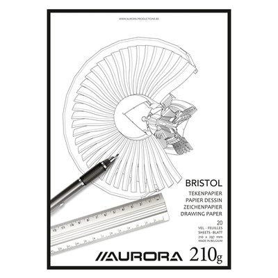 Tekenblok Aurora A4 20 vel 210 gram Bristol papier