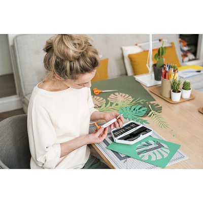 Precisiemes Fiskars Medium Duty set à 12 mesbladen wit