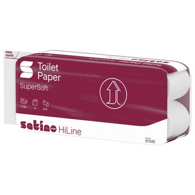 Toiletpapier Satino MT1 HiLine 3-laags 8x250 vel wit 071340