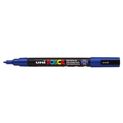 Paintmarker Uni POSCA PC3M fijn donkerblauw