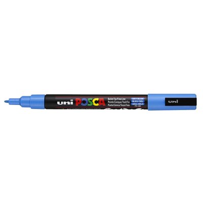 Paintmarker Uni POSCA PC3M fijn hemelsblauw