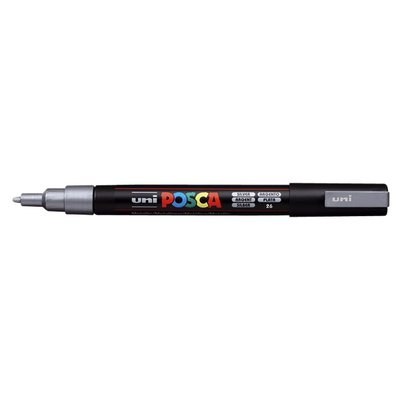 Paintmarker Uni POSCA PC3M fijn zilver