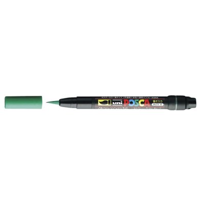 Paintmarker Uni POSCA PCF350 Brush 1-10mm donkergroen