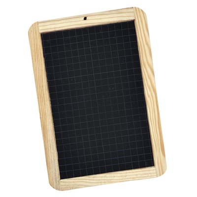 Krijtbord Giotto houten frame 180x260mm geruit zwart