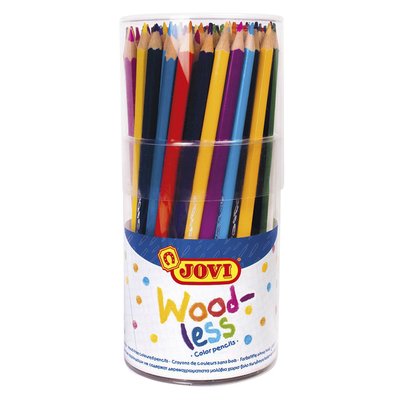 Crayon de couleur Jovi sans bois assorti pot 84 pièces