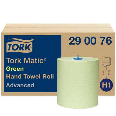 Handdoekrol Tork H1 Matic Advanced 2-laags 150m groen 290076