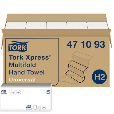 Essuie-mains Tork H2 Xpress 471093 Universal multifold 1 épaisseur 213x234mm blanc 20x 250 feuilles