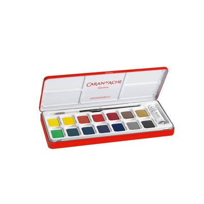 Gouache Caran d'Ache boîte de 15 couleurs