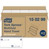 Handdoek Tork H2 Xpress Universal multifold 2-laags 213x234mm 20x237 vel wit 150299 foto