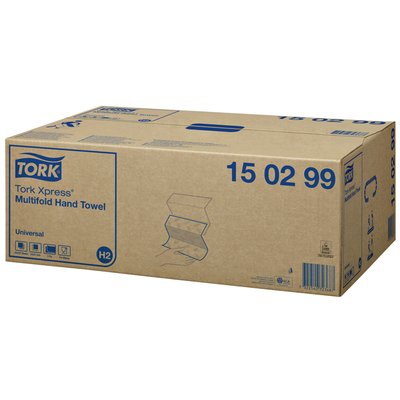 Handdoek Tork H2 Xpress Universal multifold 2-laags 213x234mm 20x237 vel wit 150299