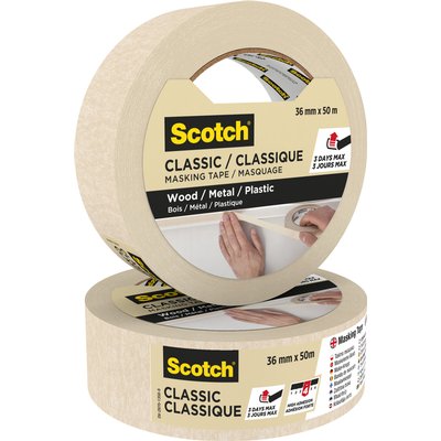 Afplaktape Scotch Classic 36mmx50m beige