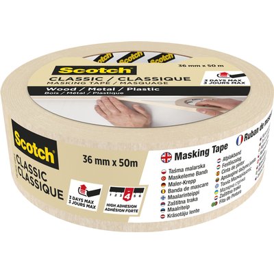 Afplaktape Scotch Classic 36mmx50m beige