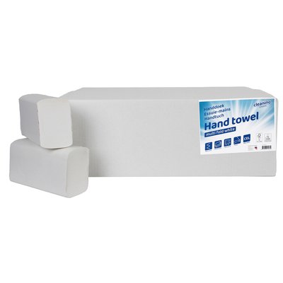 Handdoek Cleaninq H2 i-vouw 2-laags 203x320mm 25x120 vel wit