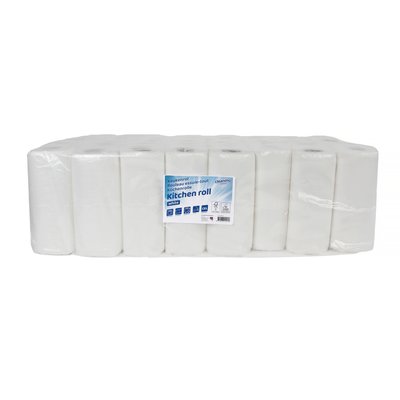 Keukenrol Cleaninq 2-laags 50 vel wit