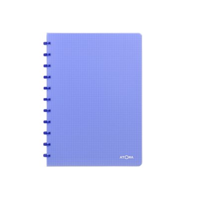Schrift Atoma A4 ruit 5x5mm 144blz 90gr PP transparant assorti